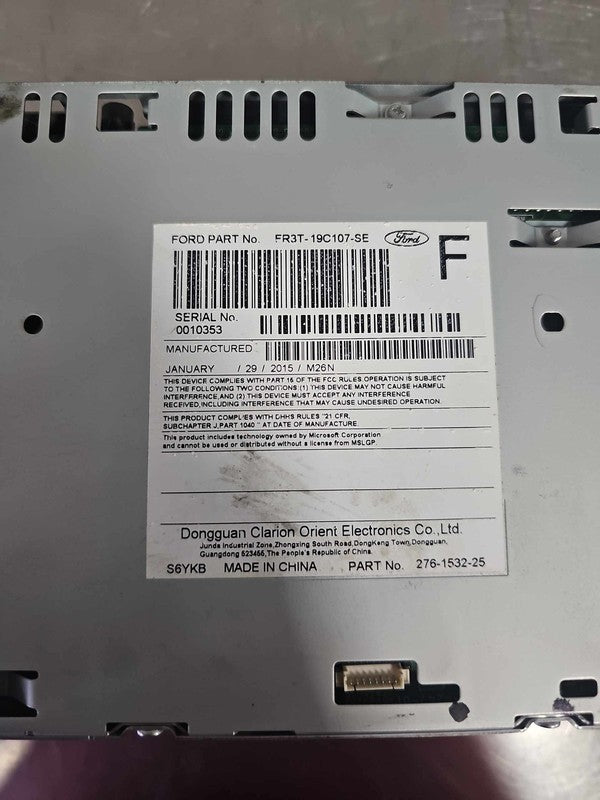 2015-2016 Ford Mustang Audio & Visual Equip.(radio) OEM#FR3Z18C869SA