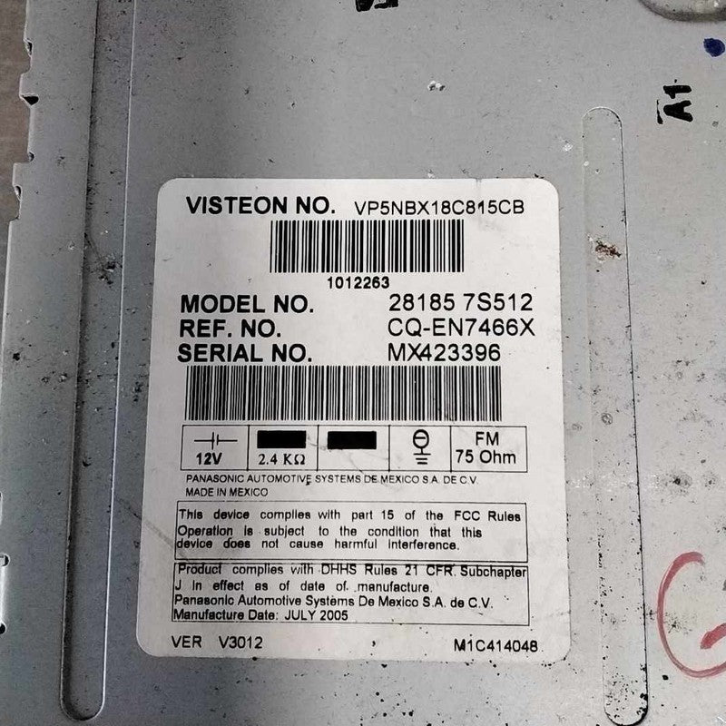 Audio & Visual Equip.(radio) NISSAN ARMADA 04 05