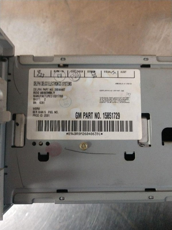 Audio & Visual Equip.(radio) CHEVY COBALT 05 06