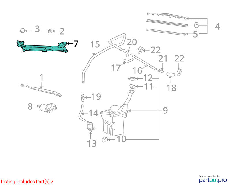 Wiper Trans. Linkage SCION XB 04 05 06