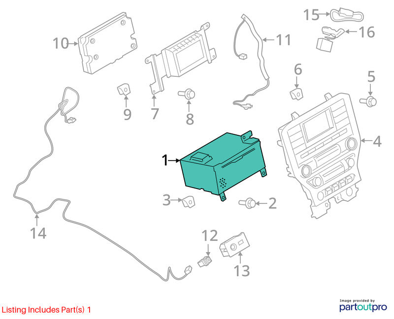 2015-2016 Ford Mustang Audio & Visual Equip.(radio) OEM#FR3Z18C869SA