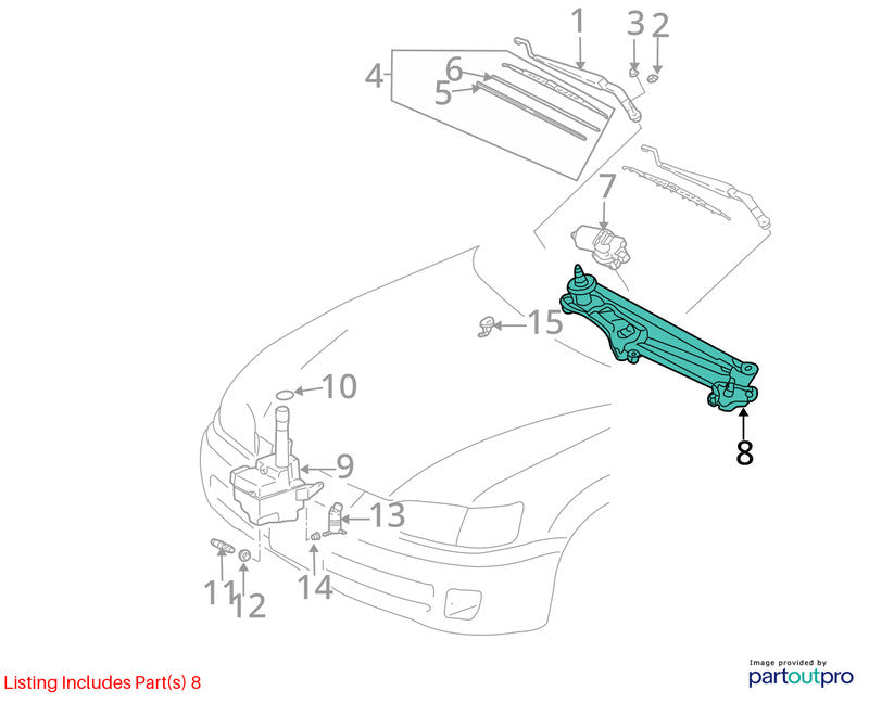 Wiper Trans. Linkage TOYOTA CAMRY 02 03 04 05 06