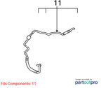 2010-12 Hyundai Santa Fe A/C Refigerant Suction Hose Evaporator to Com