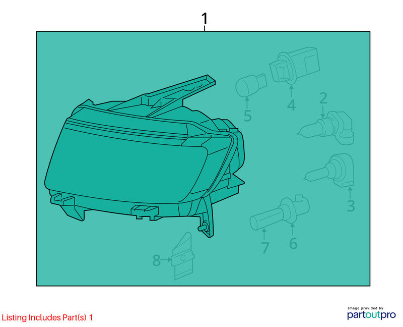 2011-2017 Jeep Compass Left Headlamp Assembly OEM #68171215AC #114-133