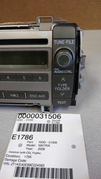 2009-2010 Toyota Matrix Audio & Visual Equip.(radio) OEM#8612002710