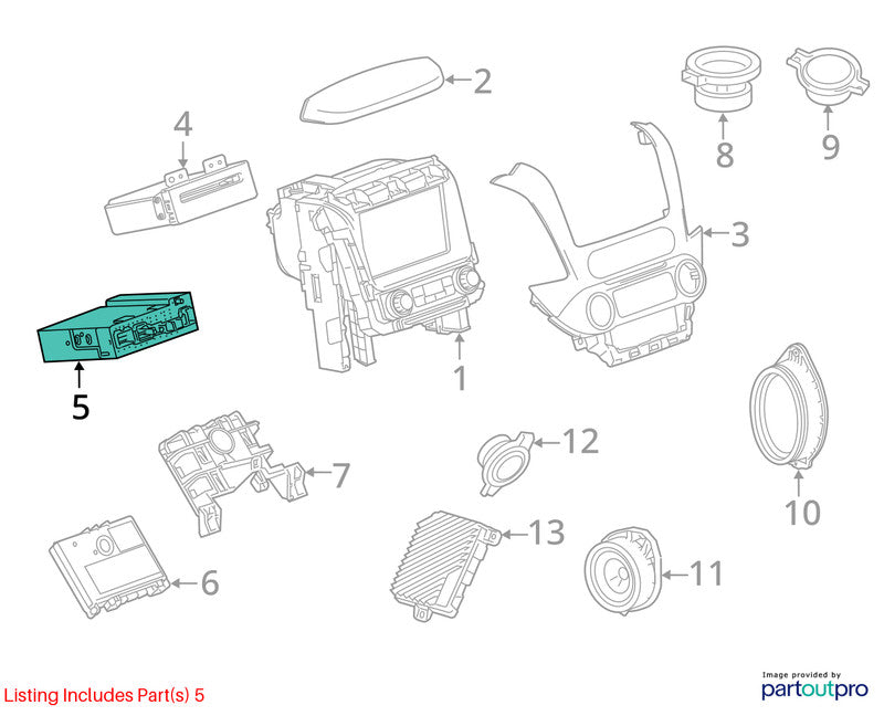 2017-2018 GMC Sierra 1500 Audio & Visual Equip.(radio) OEM#84278530