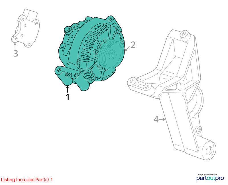 1996-1998 Ford Explorer Alternator OEM#4U2Z10V346CZRM