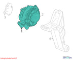 1996-1998 Ford Explorer Alternator OEM#4U2Z10V346CZRM