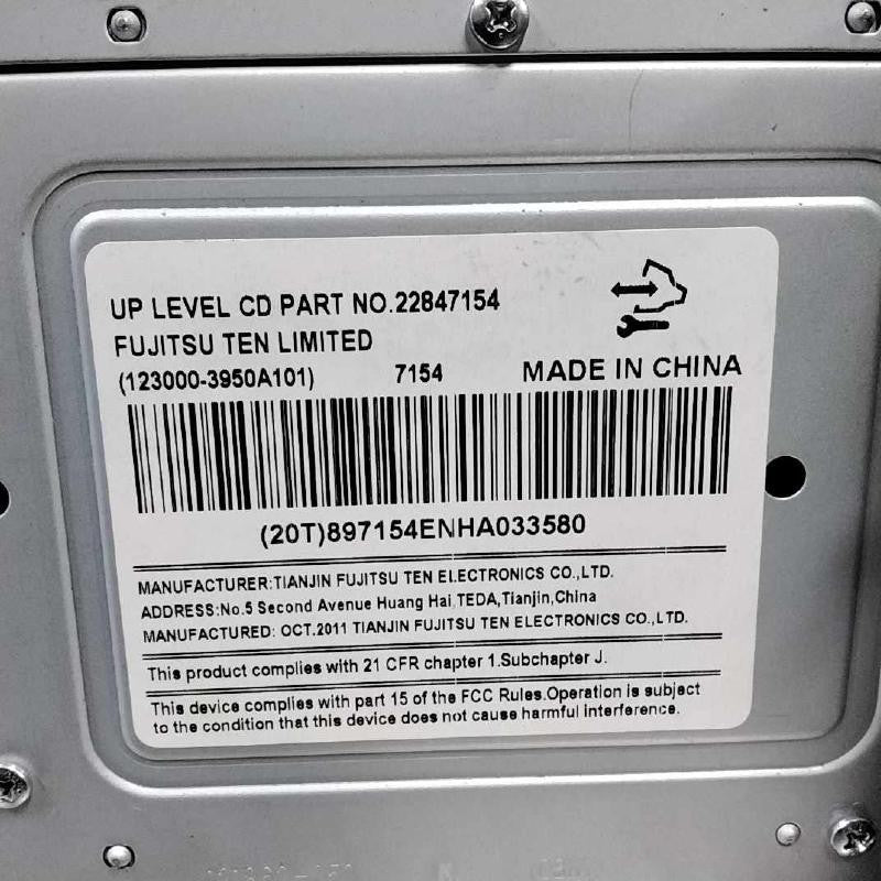 2012 Chevrolet Captiva Audio & Visual Equip.(radio) OEM#22924485