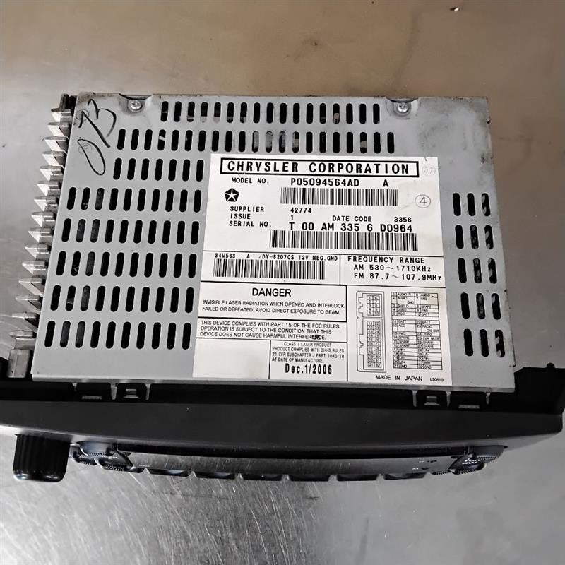 Audio & Visual Equip.(radio) CHRYSLER PACIFICA 04 05 06 07 08