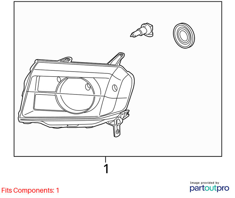 2009-2011 Honda Pilot Left Headlamp Assembly #114-50903