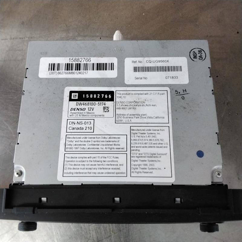 Audio & Visual Equip.(radio) GMC YUKON 07