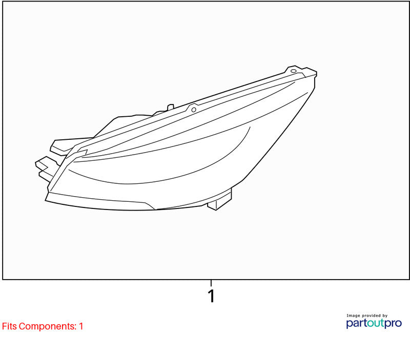 2013-2016 Ford Escape Left Headlamp Assembly OEM# CJ5Z13008D #114-1470