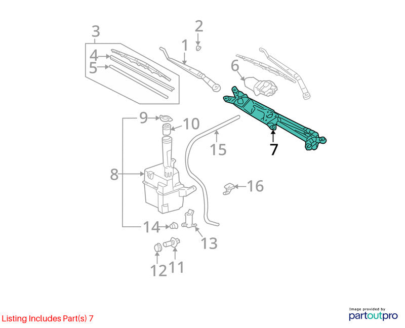 Wiper Trans. Linkage TOYOTA SOLARA 99 00 01 02 03