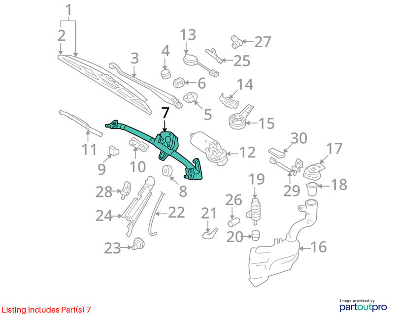 Wiper Trans. Linkage VW BEETLE (TYPE 1) 98 99 00 01 02 03 04 05 06 07 