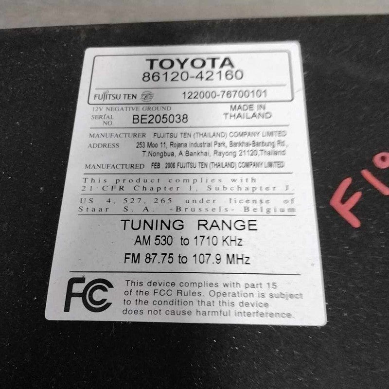 Audio & Visual Equip.(radio) TOYOTA RAV-4 06 07 08