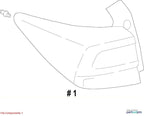 2018-2019 Subaru XV Crosstrek Left Quarter Tail Light Assembly OEM# 84