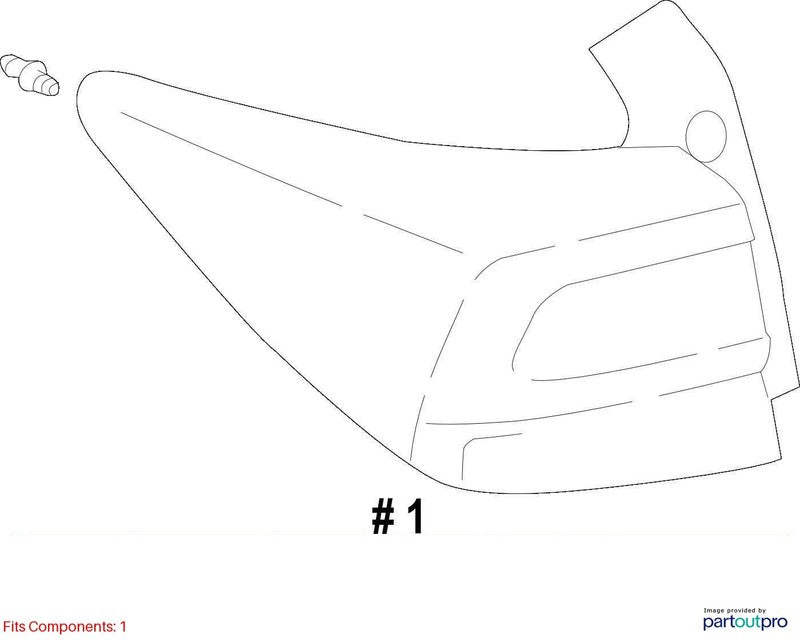 2018-2019 Subaru XV Crosstrek Left Quarter Tail Light Assembly OEM# 84
