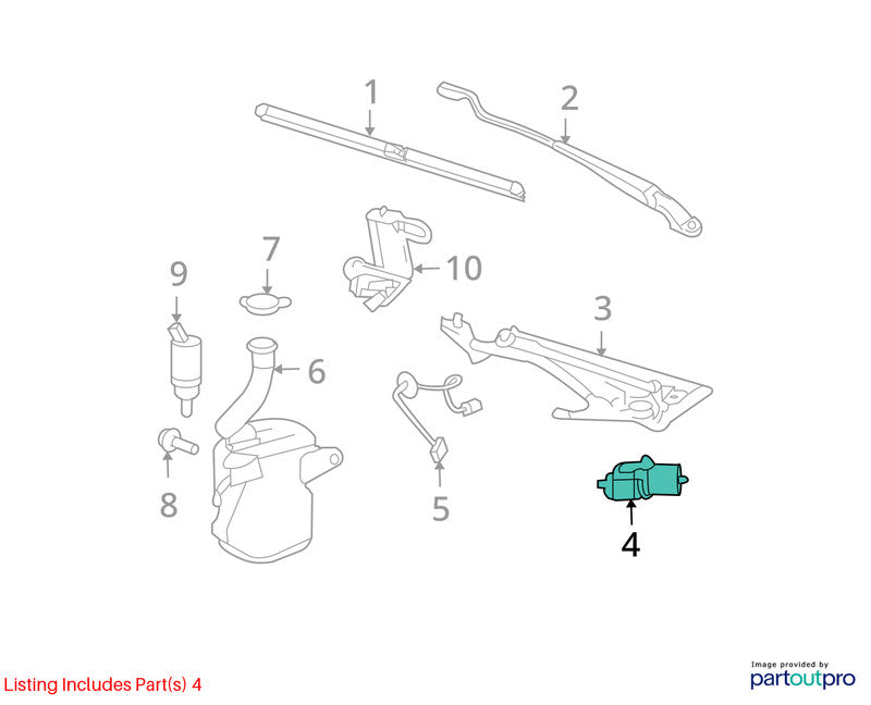 2006-2011 Buick Lucerne Wiper Motor Front OEM#19354907
