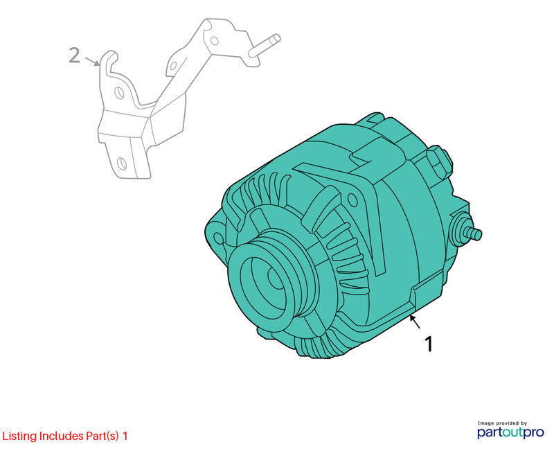 2010-2013 Nissan Altima Alternator OEM#23100JA04D