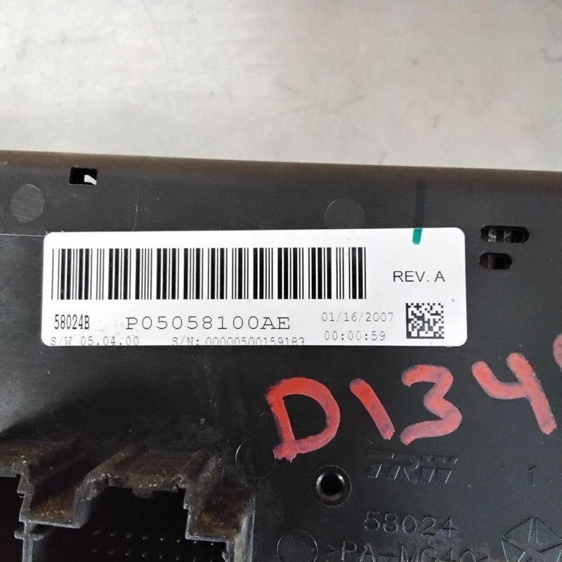 Heater A/c Control DODGE AVENGER 08 09