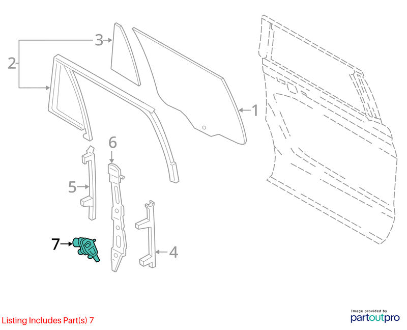 2013-2020 Ford Fusion Rear Left Power Window Motor OEM#DS7Z5423395A