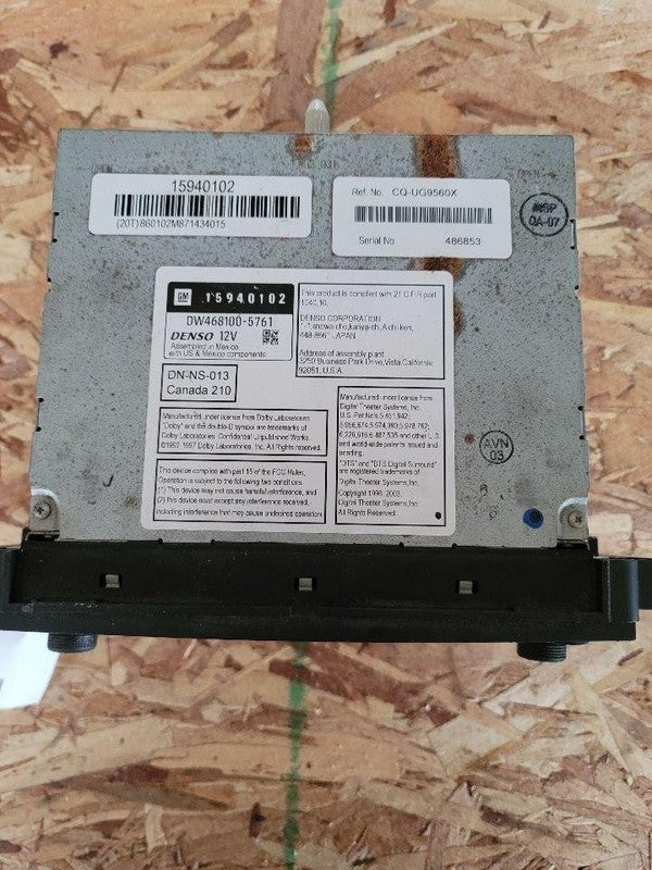 Audio & Visual Equip.(radio) CHEVY SILVERADO 2500 07 08