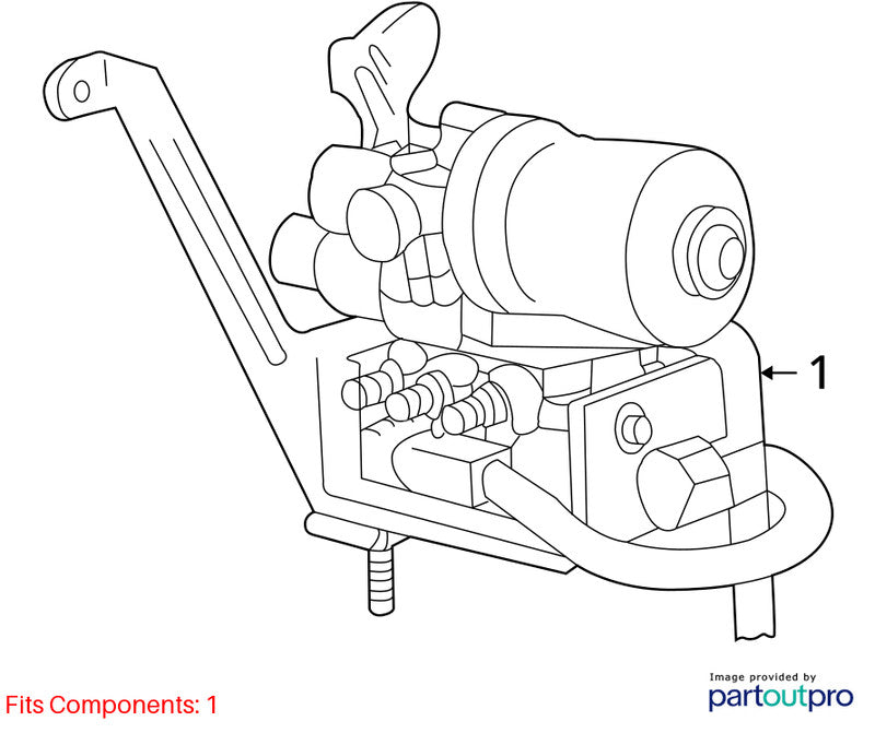 1999-2001 Mercury Mountaineer Anti-lock Brake Parts OEM#XL2Z2C215AA