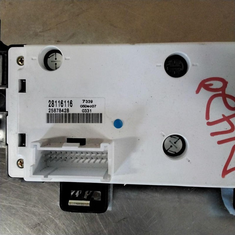 Heater A/c Control PONTIAC G6 05 06 07 08 09
