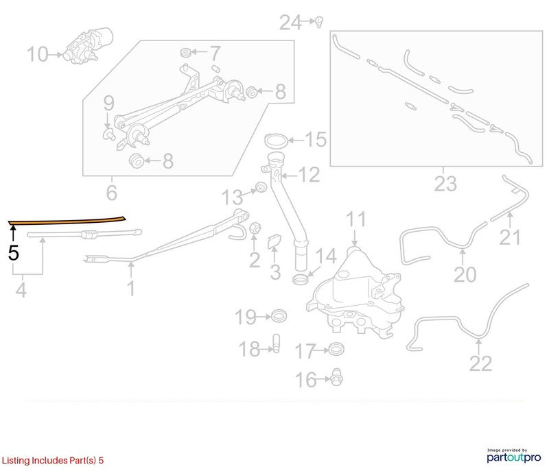 Wiper Trans. Linkage SUBARU XV CROSSTREK 18 19 20 21 22 23