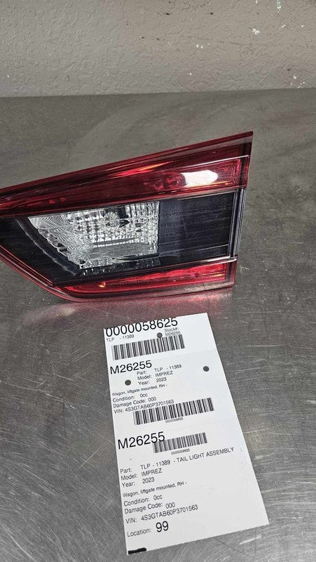 2020-2023 Subaru Impreza Right Liftgate Mounted Tail Light Assembly