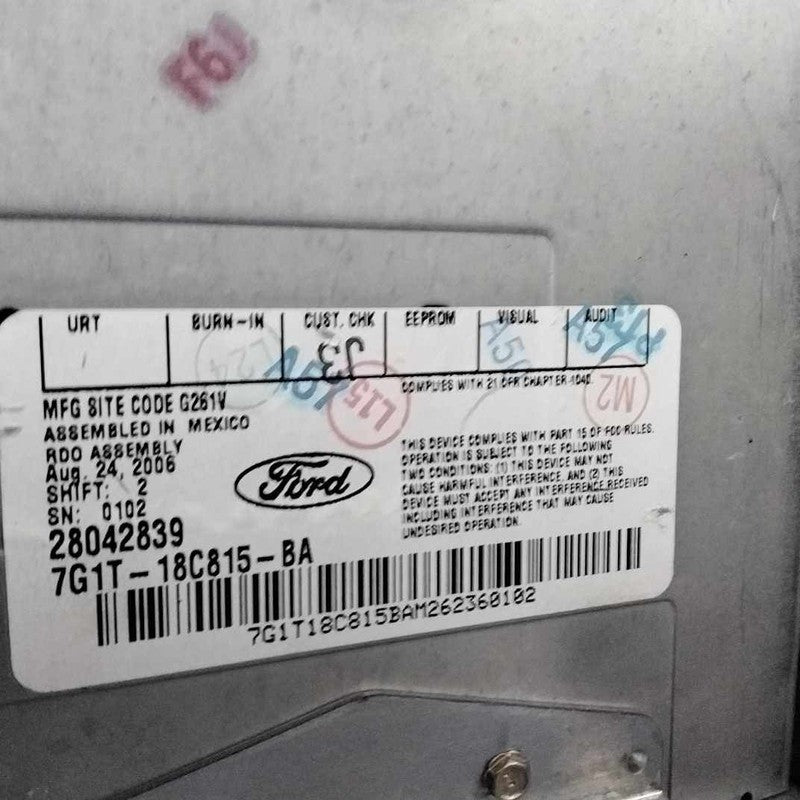 Audio & Visual Equip.(radio) FORD 500 07
