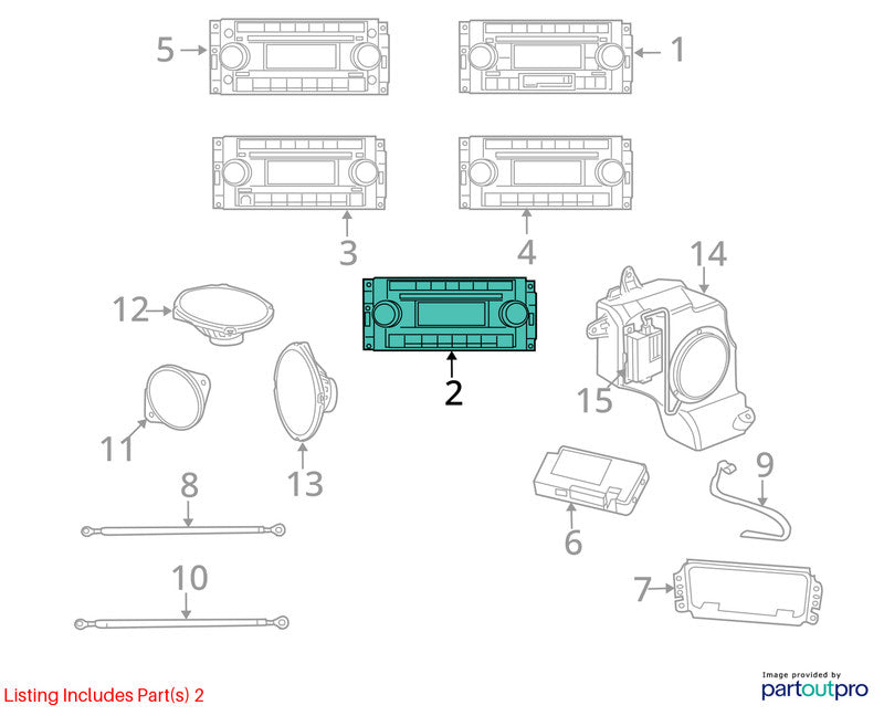 2007-2008 Jeep Patriot Audio & Visual Equip.(radio) OEM#Z5091175AF