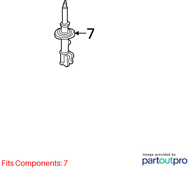 2008-2012 Ford Escape Left Strut Assembly OEM#8L8Z18124BL