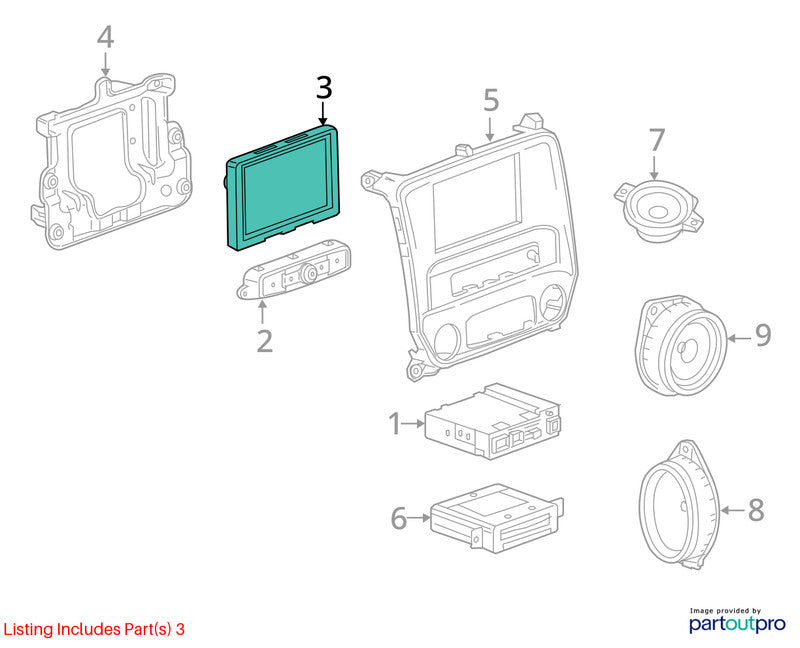 2016-2017 Chevrolet Spark Info-gps-tv Screen OEM#42430301