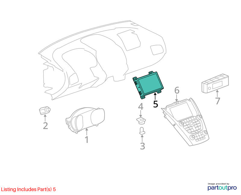 2010-2011 GMC Terrain Info-gps-tv Screen OEM#20829650