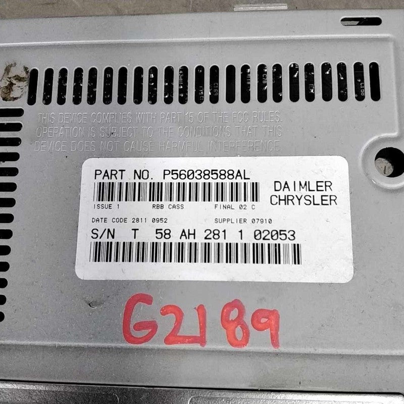 Audio & Visual Equip.(radio) DODGE PICKUP 1500 02 03 04 05