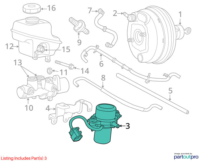 2011-2013 Dodge Journey Vacuum Pump OEM#5154322AC