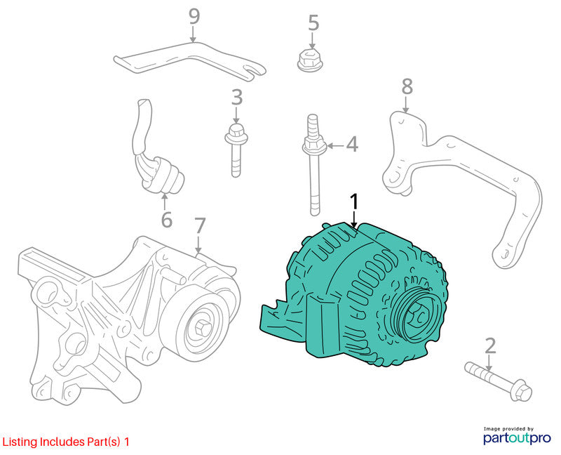 2004-2005 Buick Lesabre Alternator OEM#15145637