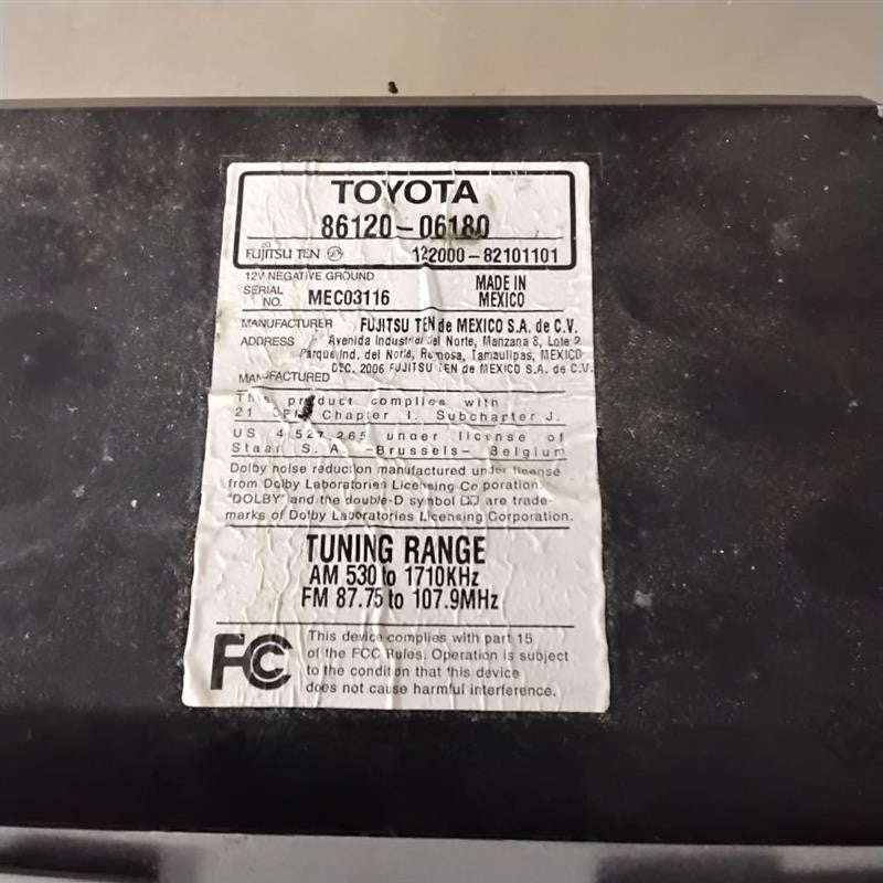 Audio & Visual Equip.(radio) TOYOTA CAMRY 07 08 09