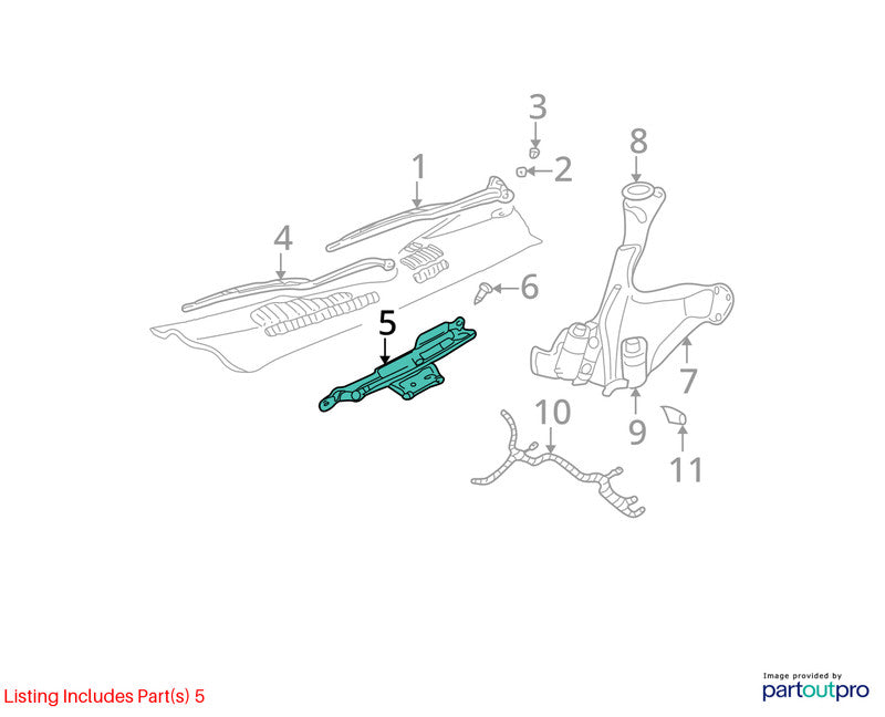 1999-2004 Jeep Grand Cherokee Wiper Motor Front OEM#55155092AE