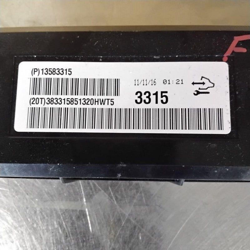 2012 Chevrolet Cruze Chassis Brain Box OEM#13583315