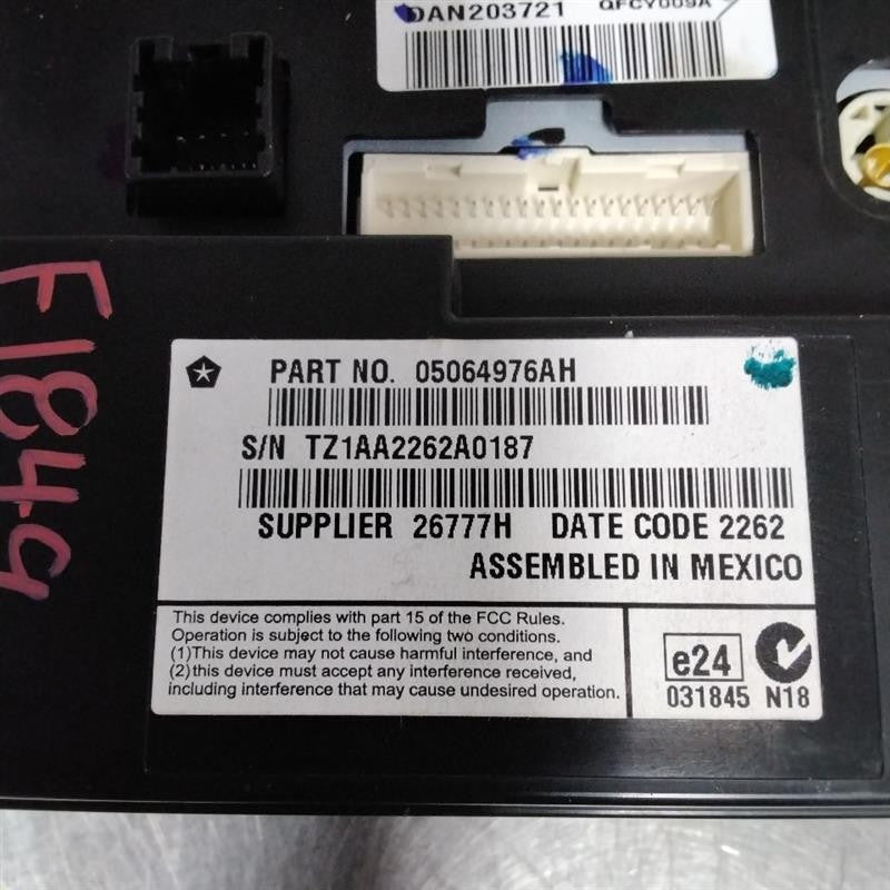 2011-2020 Dodge Journey Info-gps-tv Screen OEM#6KL13HDAAA