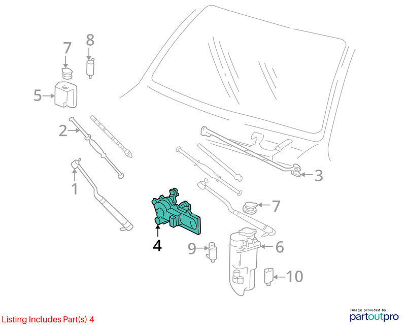1994-2005 GMC Safari Wiper Motor Front OEM#15746784