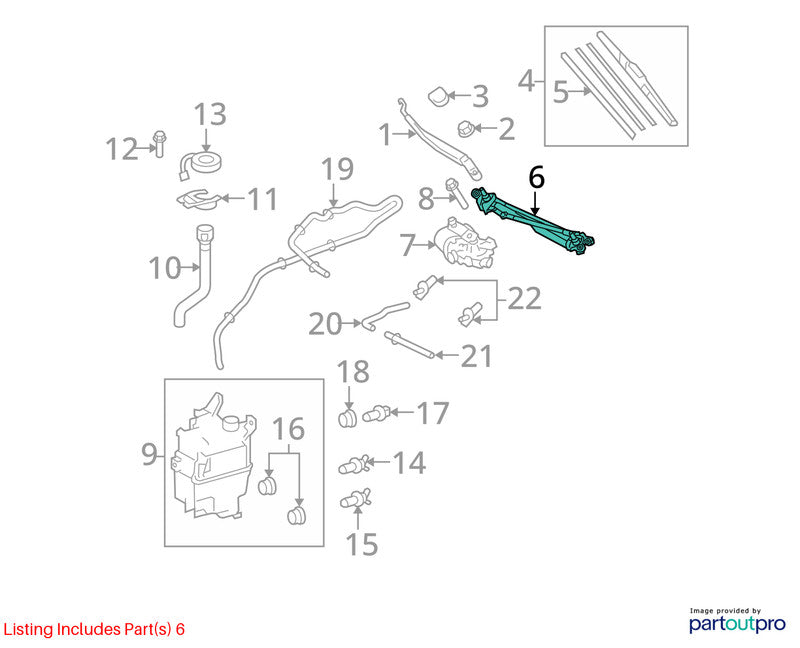 Wiper Trans. Linkage TOYOTA VENZA 09 10 11 12 13 14 15 16