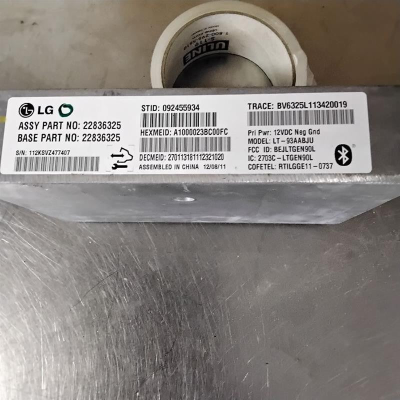2012 Chevrolet Cruze Chassis Brain Box OEM#22836325