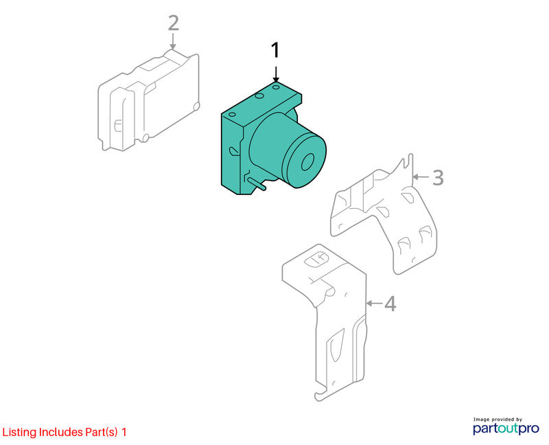 2004-2005 Ford F150 Pickup Anti-lock Brake Parts Assembly OEM# 4L3Z2C0
