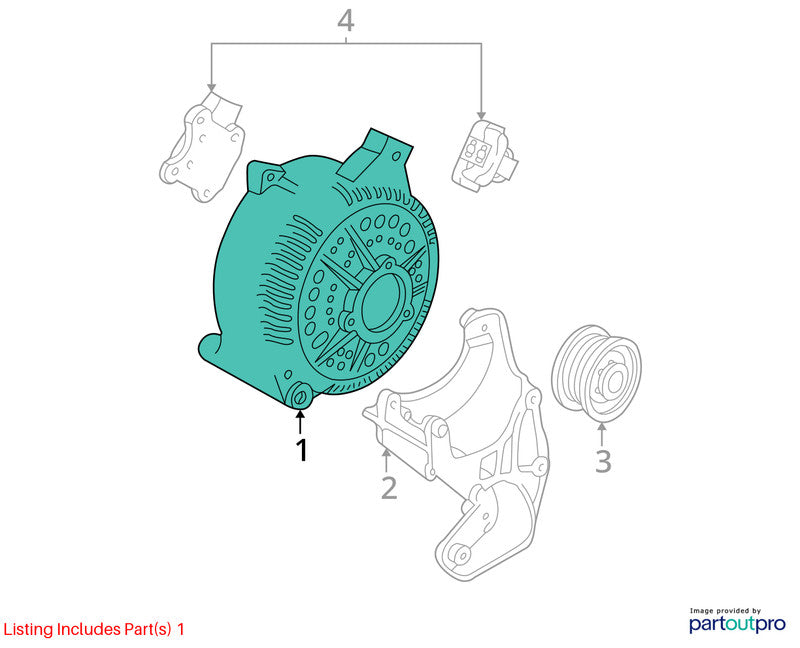 1992-1996 Ford Van E150 Alternator OEM#F2UZ10346CRM2