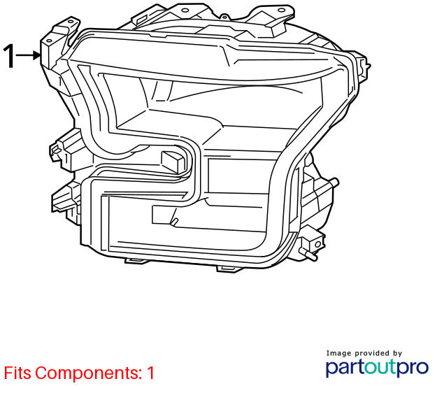 2015-2017 Ford F150 Pickup Right Headlamp Assembly OEM# FL3Z13008A