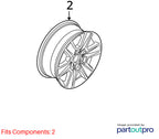 2015-2019 Ford Pickup F150 Wheel OEM#FL3Z1007C